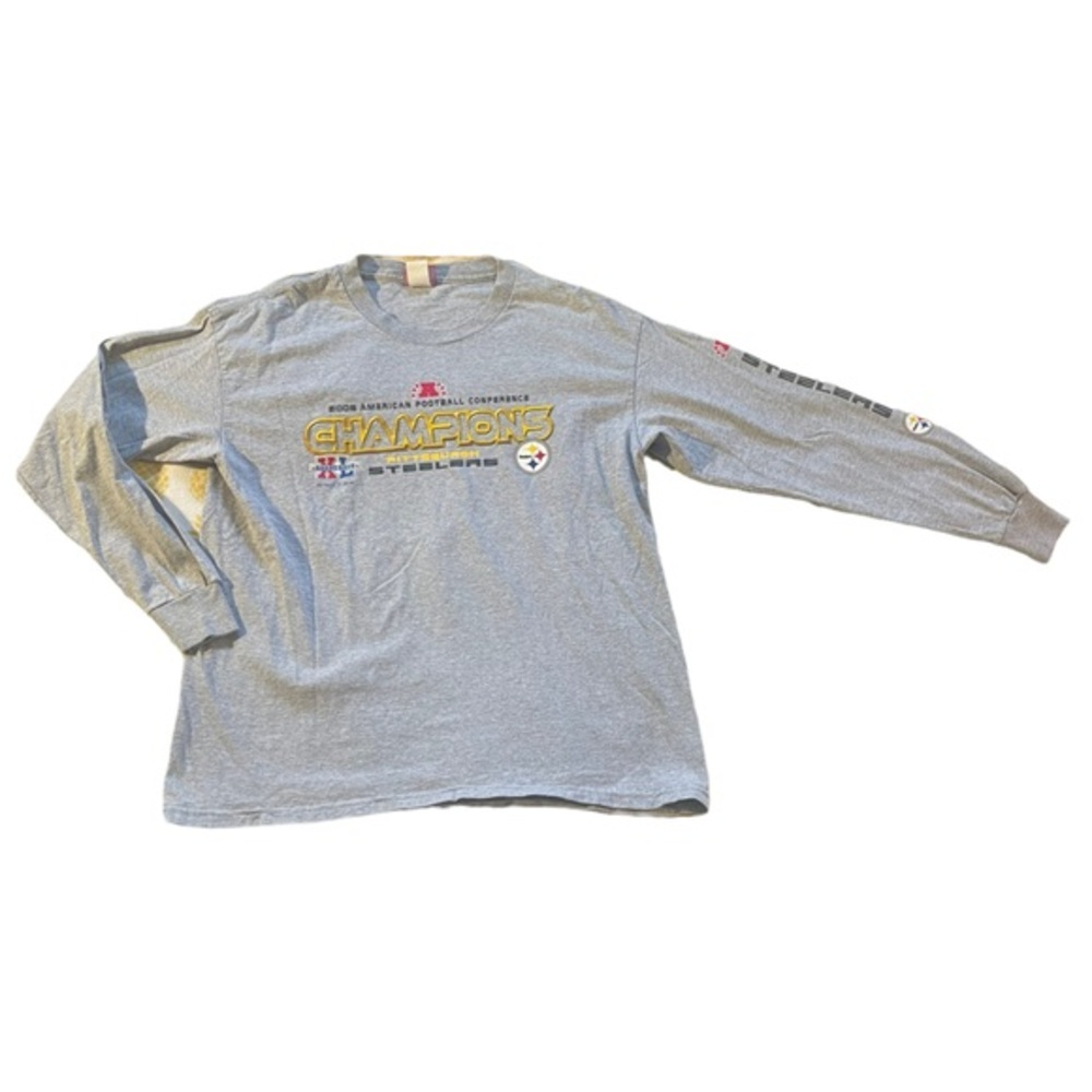 NFL Pittsburgh Steelers 2005 AFC Champions Long Sleeve Short Size Large